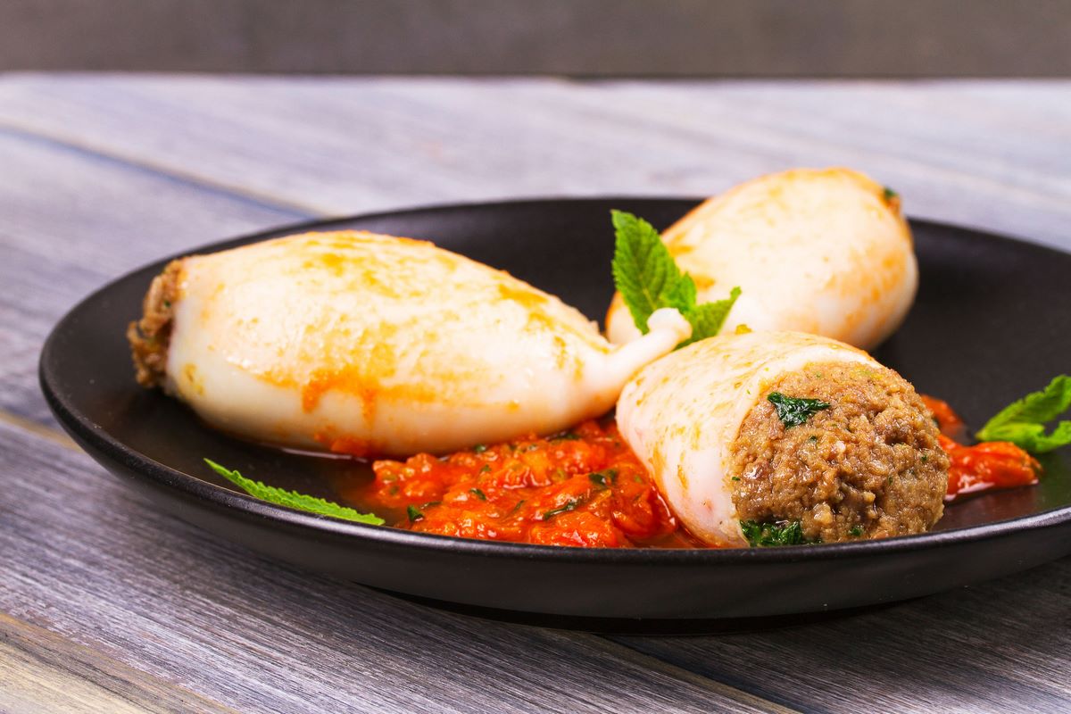 chipirones rellenos de verduras Oblanca Topgel Receta