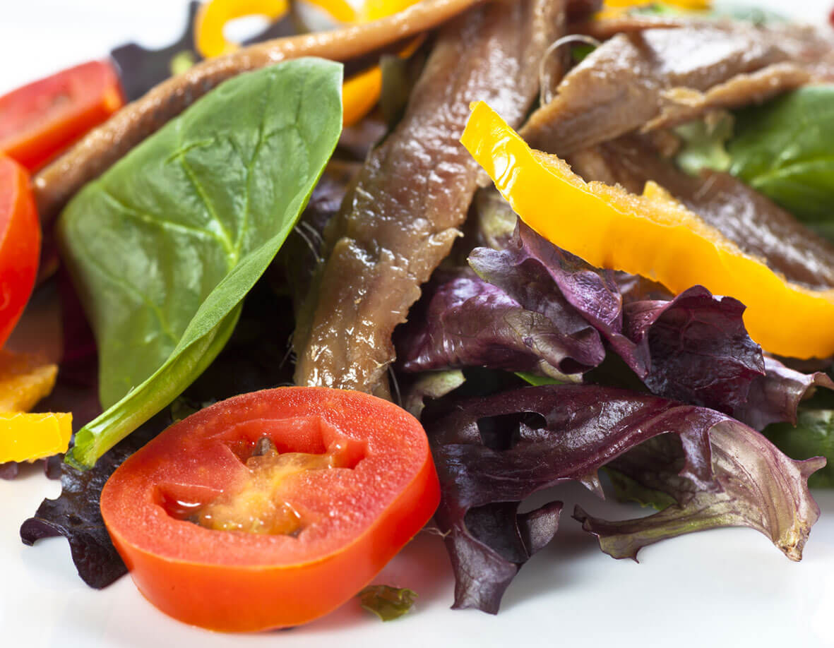 Ensalada de sardinas ahumadas